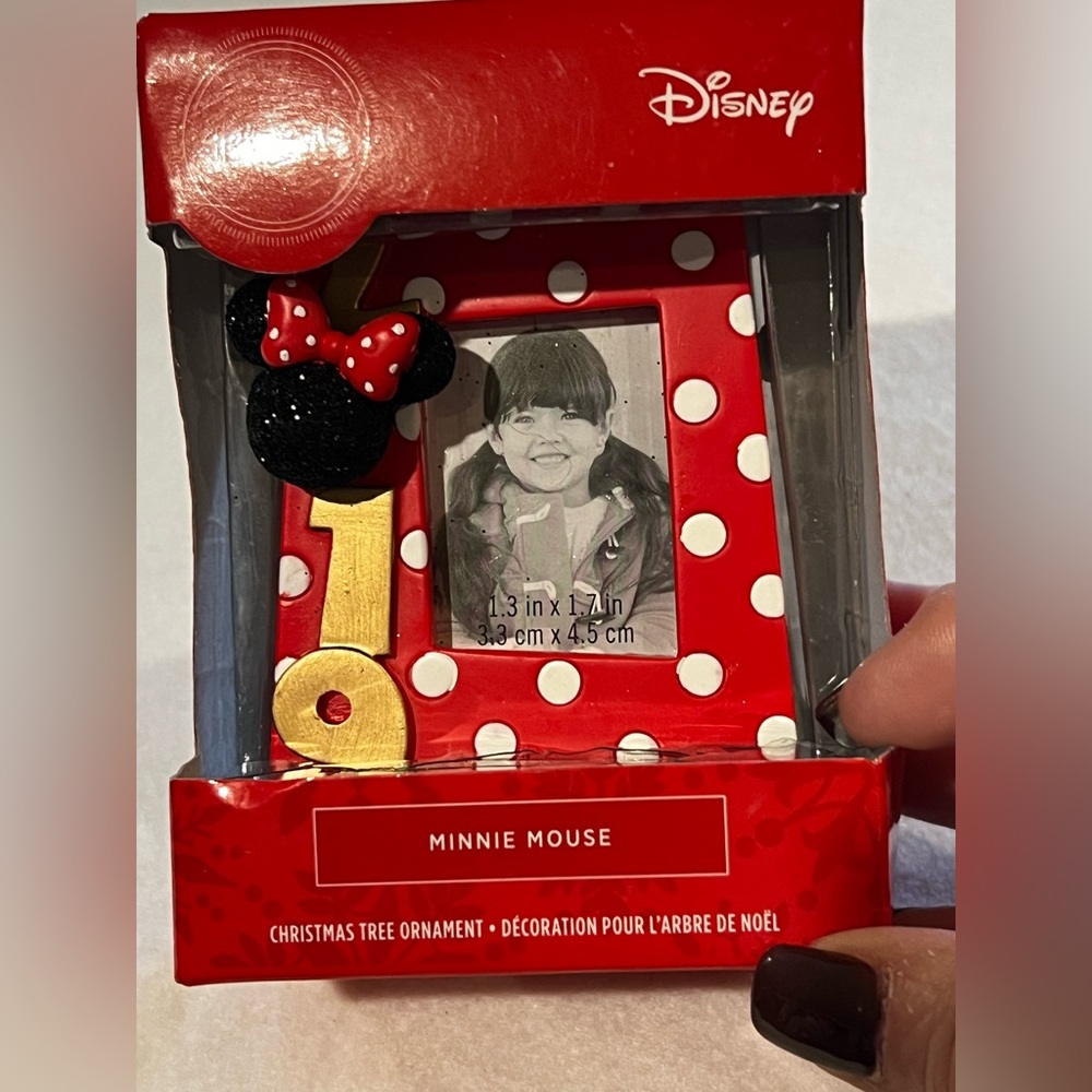 Disney Hallmark Minnie Mouse Red Polka Dot picture frame ornament